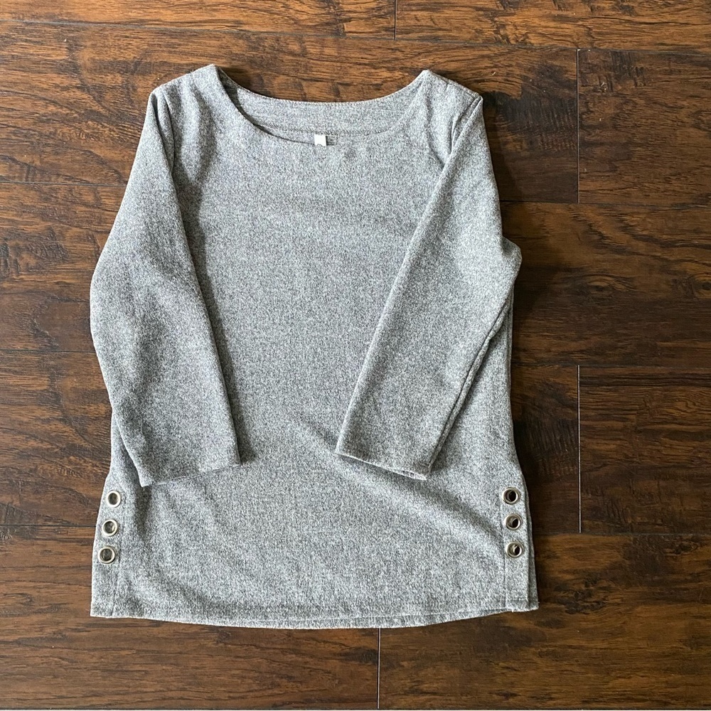 NY Collection, Women Gray Top
